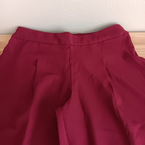 Isaac Mizrahi TALL Timeless Twill Wide Leg Pants , Sangria more sizes a609901 - Picture 4 of 5